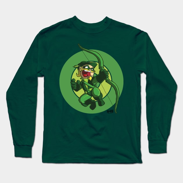 Green Arrow: Bullseye Long Sleeve T-Shirt by SwittCraft